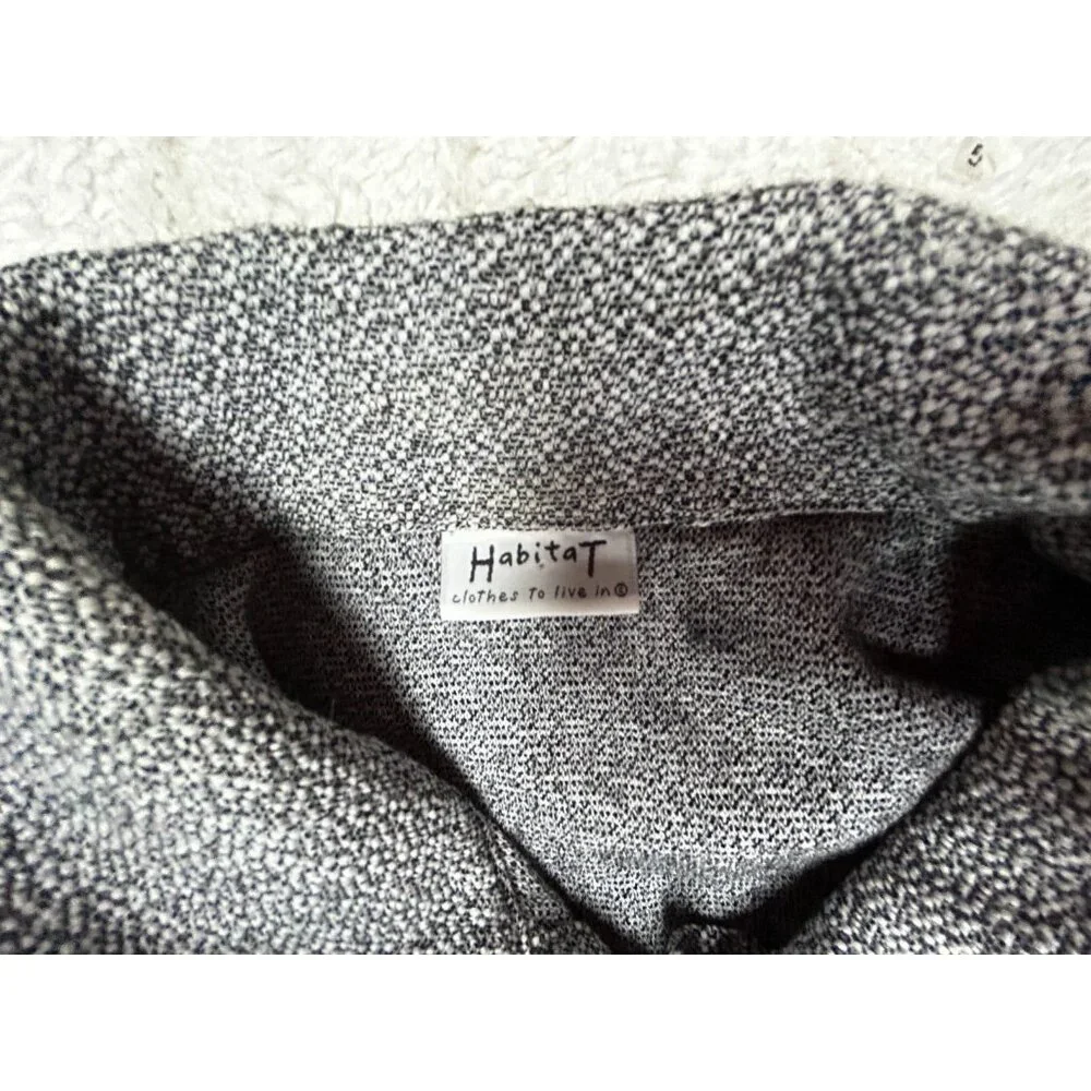Habitat Women Button Front Jacket Small Long Sleeve Textured Cotton Blend Gray - Picture 3 of 9